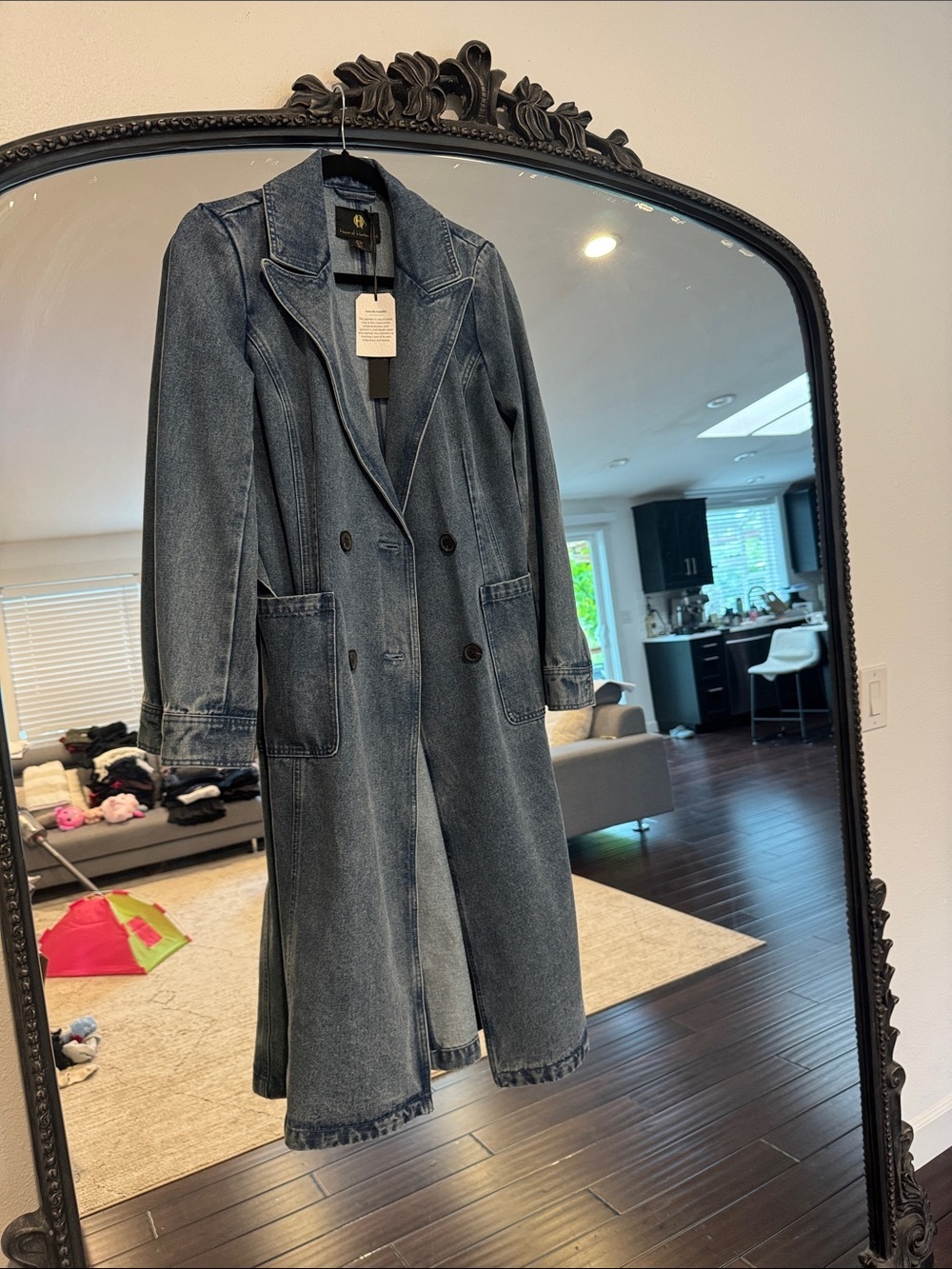 House of Harlow denim trench size small